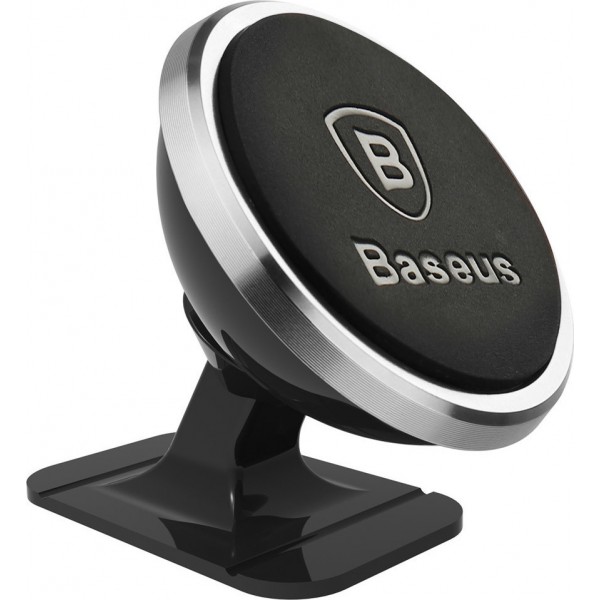 Baseus Βάση Κινητού Αυτοκινήτου Magnetic 360-degree Rotation SUGENT-NT0S Black-Silver